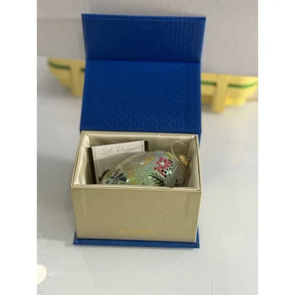 Pier 1 Li Bien -  Fa La La Hand Blown Hand Painted Glass Ornament 2017 Pier One - Picture 8 of 9